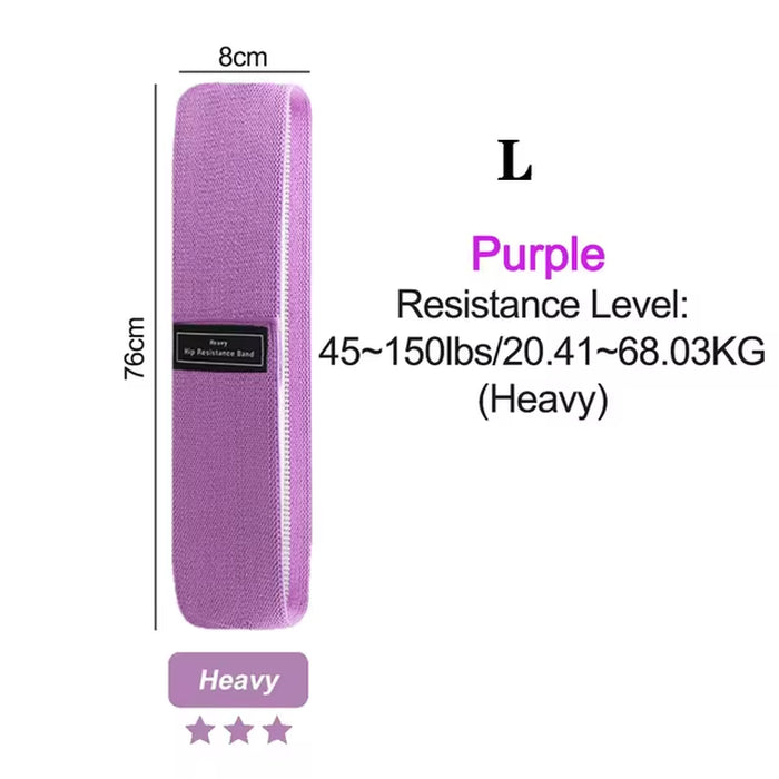Fitness Resistance Band for Buttocks Expansion - Elastic Cloth Rubber Bands for Home Exercise Equipment