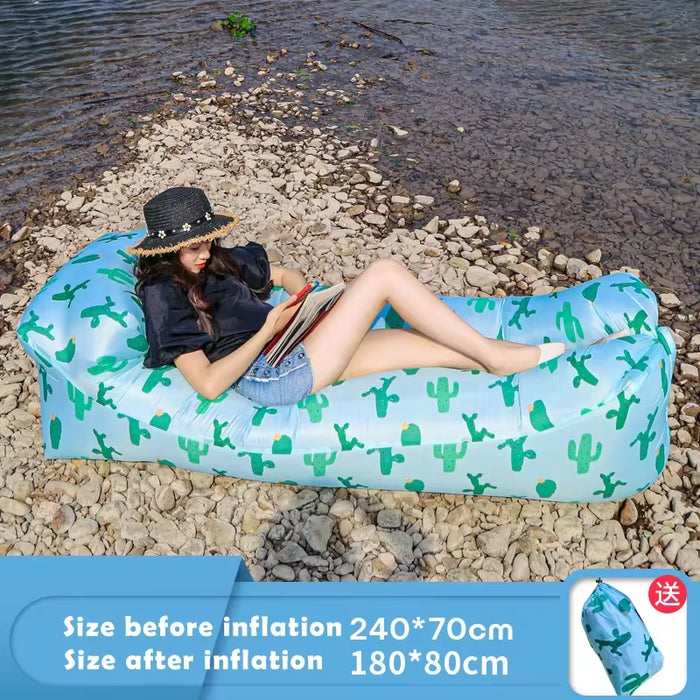Trend Outdoor Fast Inflatable Air Sofa Bed - High-Quality Inflatable Sleeping Bag/Lazy Bag for Beach Use (240 x 70 cm)