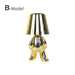 Elegant Touch Control Little Golden Man Table Lamp for Bedroom and Dining Areas - Atmosphere Lighting Decor for Home and Restaurant