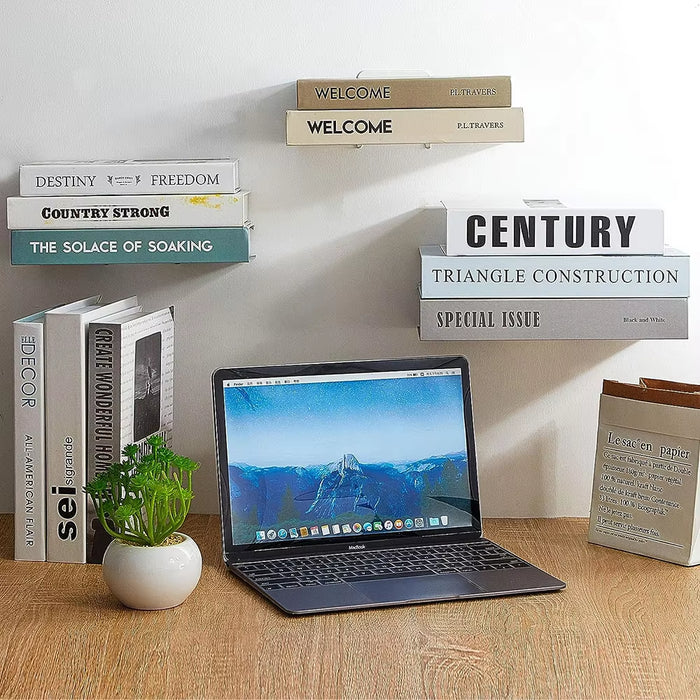 Invisible Wall-Mounted Floating Bookshelf - Iron Shelves for Home, Office, and Library Use