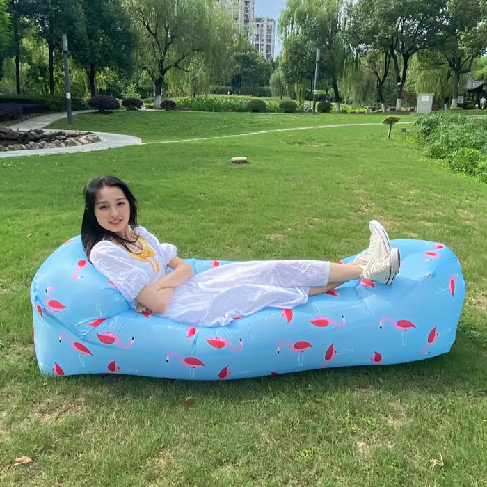 Trend Outdoor Fast Inflatable Air Sofa Bed - High-Quality Inflatable Sleeping Bag/Lazy Bag for Beach Use (240 x 70 cm)