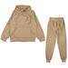 Unisex Fleece Training Suit: Thick Pullover and Long Pants 2-Piece Set for Autumn Sportswear