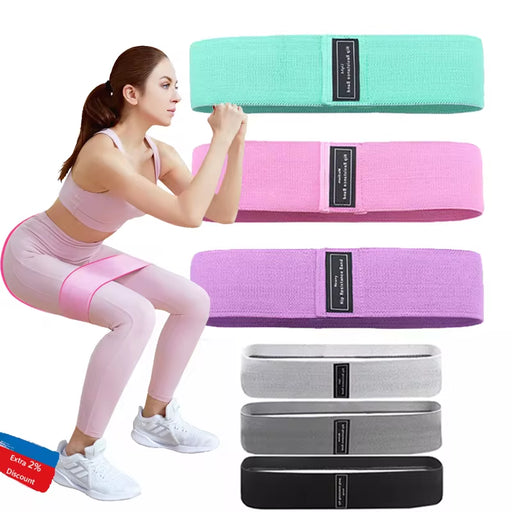 Fitness Resistance Band for Buttocks Expansion - Elastic Cloth Rubber Bands for Home Exercise Equipment