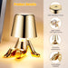 Elegant Touch Control Little Golden Man Table Lamp for Bedroom and Dining Areas - Atmosphere Lighting Decor for Home and Restaurant