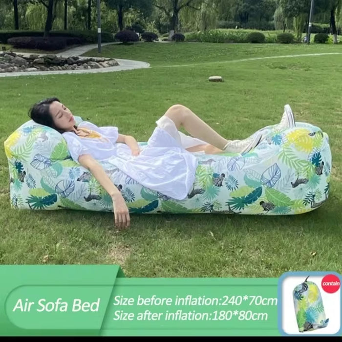 Trend Outdoor Fast Inflatable Air Sofa Bed - High-Quality Inflatable Sleeping Bag/Lazy Bag for Beach Use (240 x 70 cm)