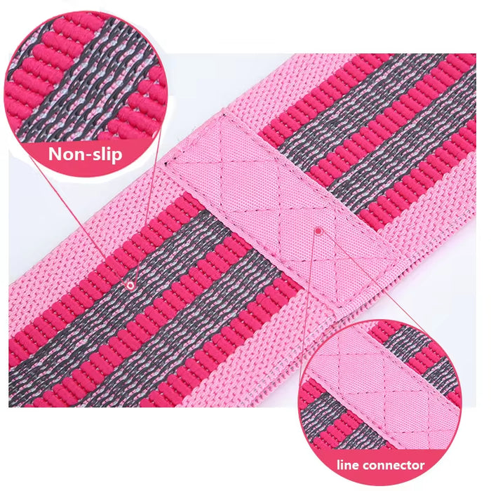 Fitness Resistance Band for Buttocks Expansion - Elastic Cloth Rubber Bands for Home Exercise Equipment