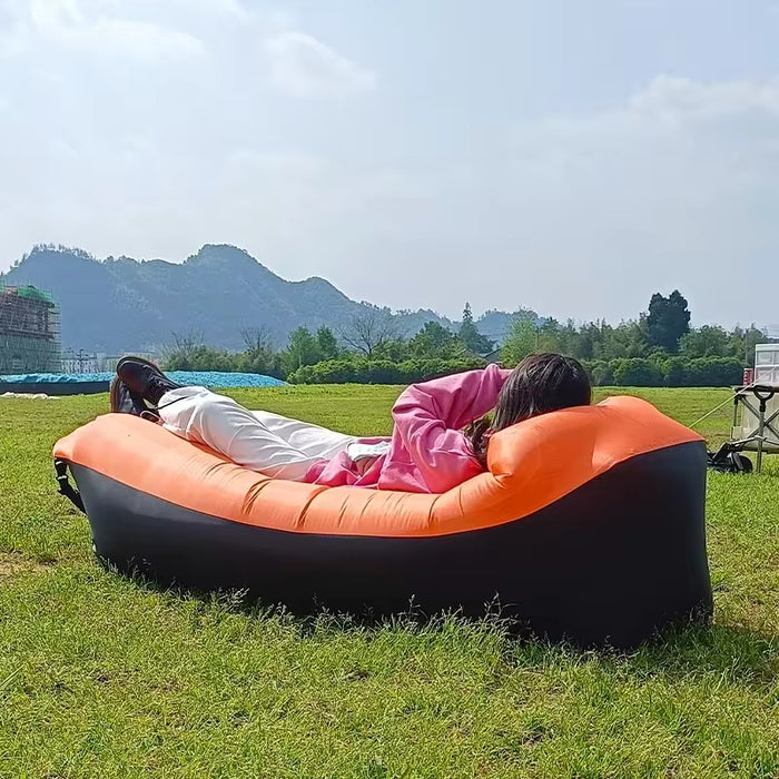 Trend Outdoor Fast Inflatable Air Sofa Bed - High-Quality Inflatable Sleeping Bag/Lazy Bag for Beach Use (240 x 70 cm)