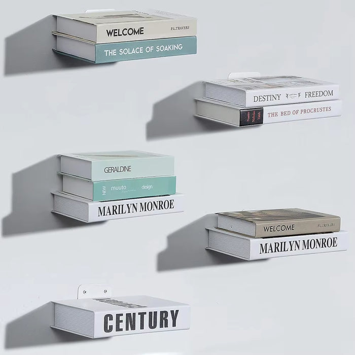 Invisible Wall-Mounted Floating Bookshelf - Iron Shelves for Home, Office, and Library Use