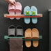 Self-Adhesive Wall-Mounted Slippers and Sneakers Rack for Bedroom and Bathroom Storage