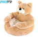 Pampered Paws Ultra Soft Semi-Enclosed Bear Pet Bed - Cozy Detachable Plush Sleeping Mat for Winter Comfort