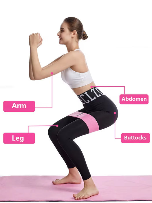 Fitness Resistance Band for Buttocks Expansion - Elastic Cloth Rubber Bands for Home Exercise Equipment