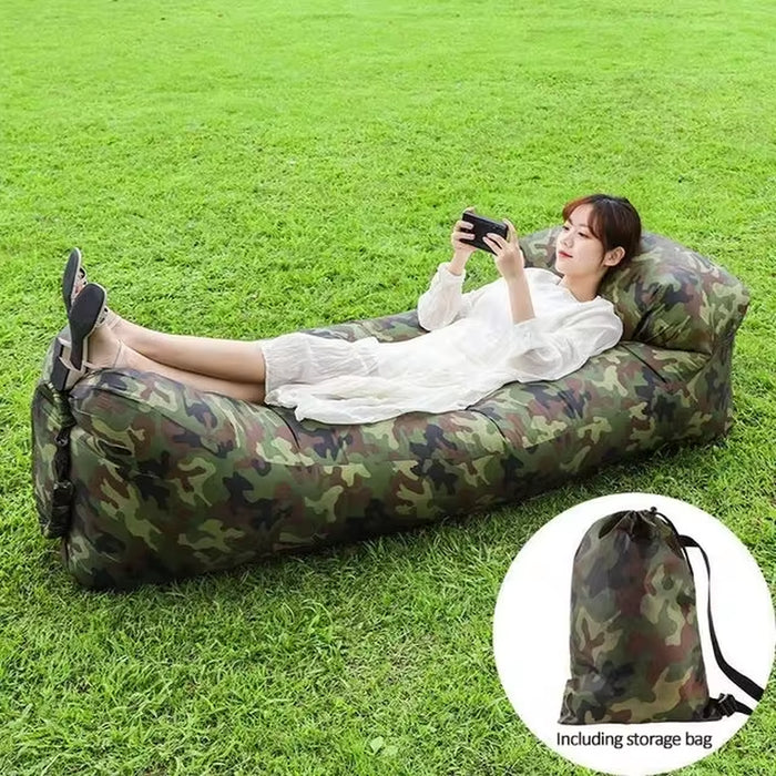 Trend Outdoor Fast Inflatable Air Sofa Bed - High-Quality Inflatable Sleeping Bag/Lazy Bag for Beach Use (240 x 70 cm)
