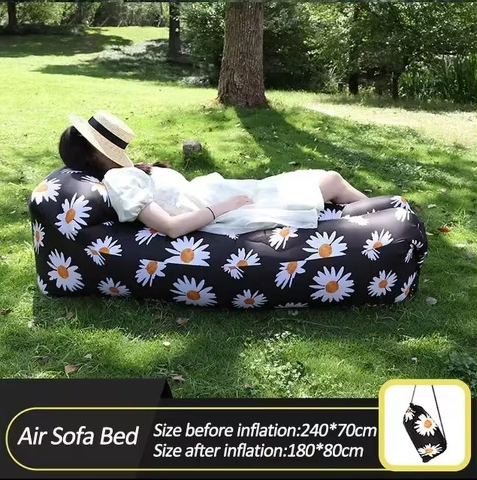 Trend Outdoor Fast Inflatable Air Sofa Bed - High-Quality Inflatable Sleeping Bag/Lazy Bag for Beach Use (240 x 70 cm)