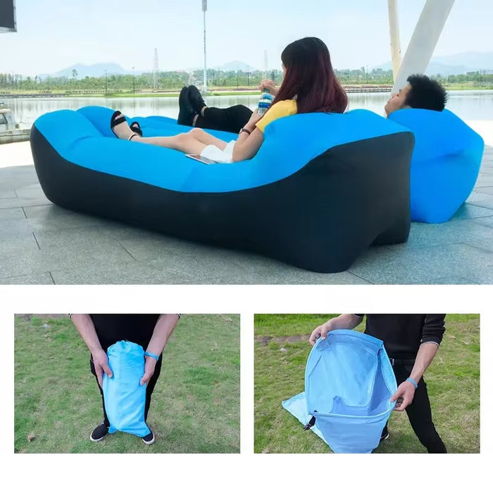 Trend Outdoor Fast Inflatable Air Sofa Bed - High-Quality Inflatable Sleeping Bag/Lazy Bag for Beach Use (240 x 70 cm)